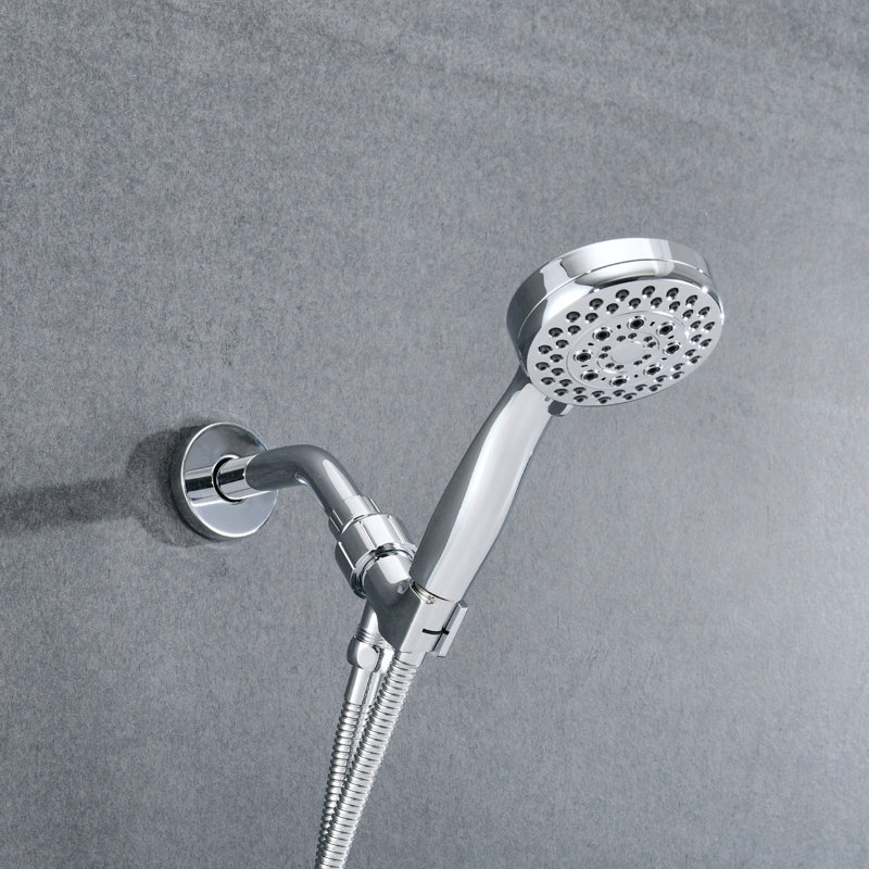 5 Mode Adjustable Settings Handheld Shower Head With Hose High Pressure Shower Heads, Chrome