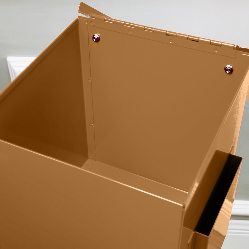 Boîte de donation en métal, Beige