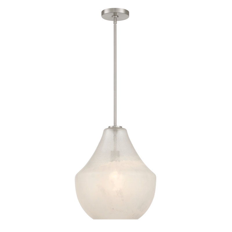 1 LIGHT PENDANT, Misty White