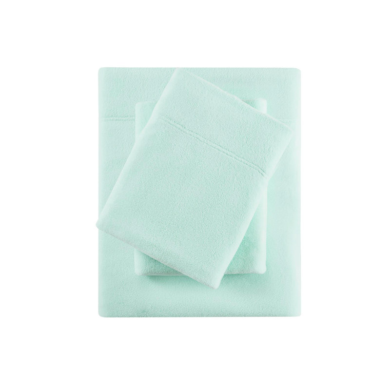 Ensemble de 4 très grands draps en 100% molleton, douillet et ultra doux, boulochage sur le visage, drap plat, 2 taies d'oreiller ajustées, élastique pour matelas de 16 po, coffre-fort doux et confortable, surface, inclus, machine