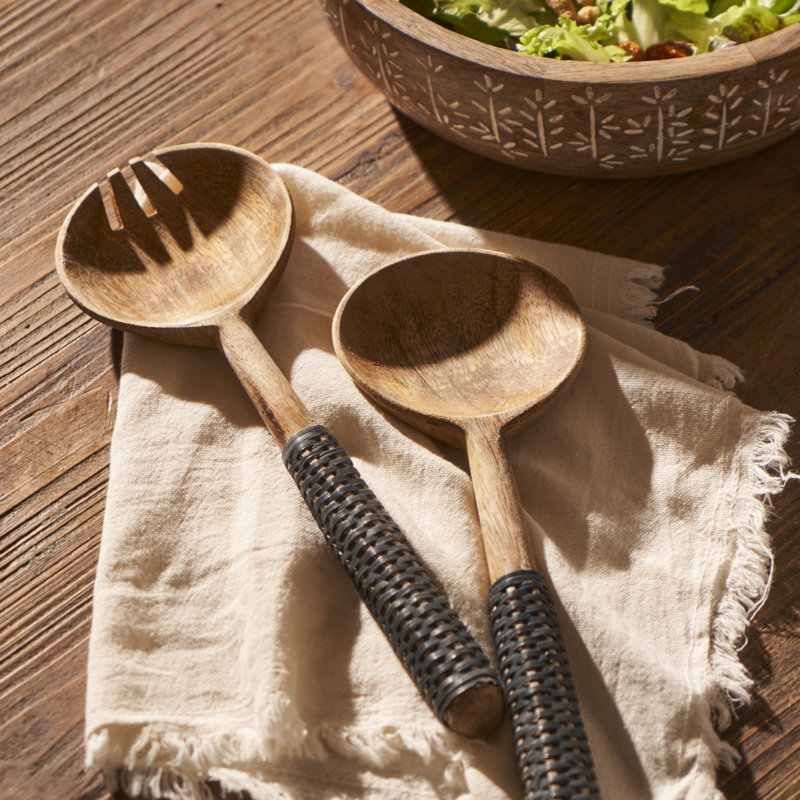 Service à salade en bois Riva