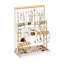 Support à bijoux, boîte de rangement pour bijoux avec tiges doubles et porte-bijoux à 6 niveaux pour colliers, blanc