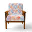 Chaise d'appoint Kids Patchwork - Fauteuil orange mosaïque pastel-1016468720