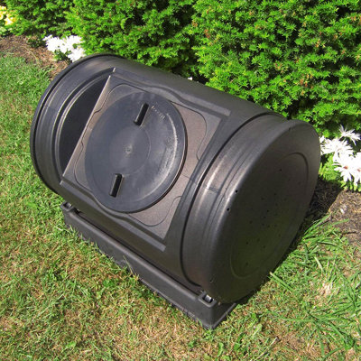 Composteur d'extérieur en plastique noir 7 pi cu Compost Wizard Jr.