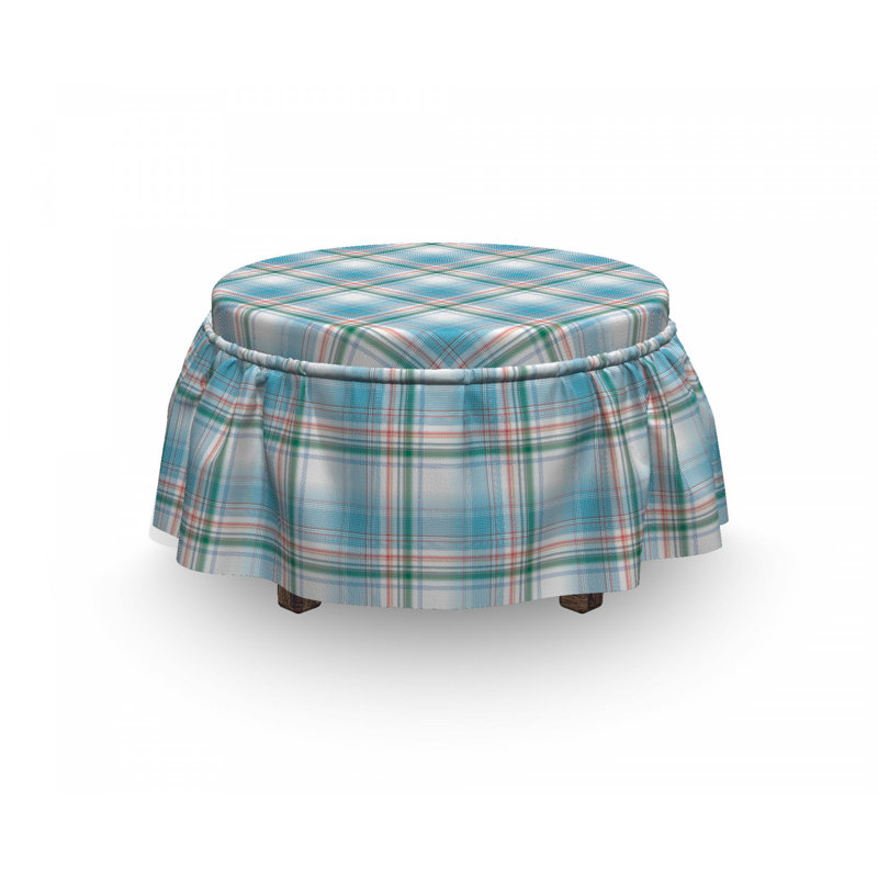 Ensemble de housse pour repose-pieds à coussins de boîte 2 pièces à coussins pastel doux