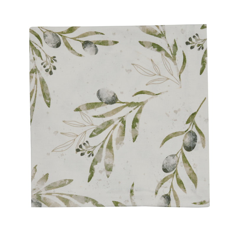 Ensemble de 4 serviettes Gracie Oaks Olive Leaves