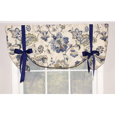 Ophelia Cotton Blend Floral Tie-Up Window Valance