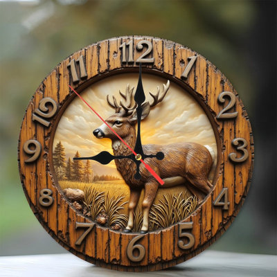 Deer Wall Clock Art