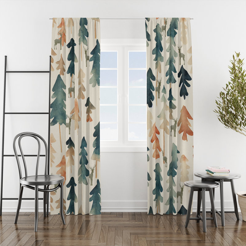 Semi Sheer Curtain Pair, 20" W x 52" L