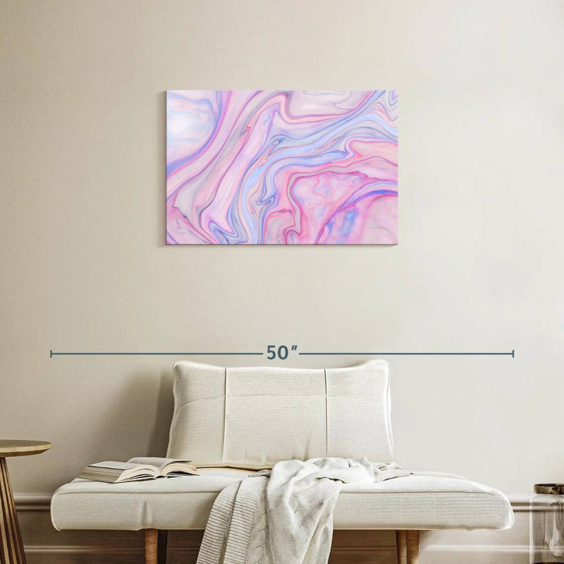 Marbre rose abstrait Avery, H 20 po x l 30 po