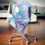 Ailes d'ange transparent bleu fractal - coussin imprimé abstrait-30616041-30616045