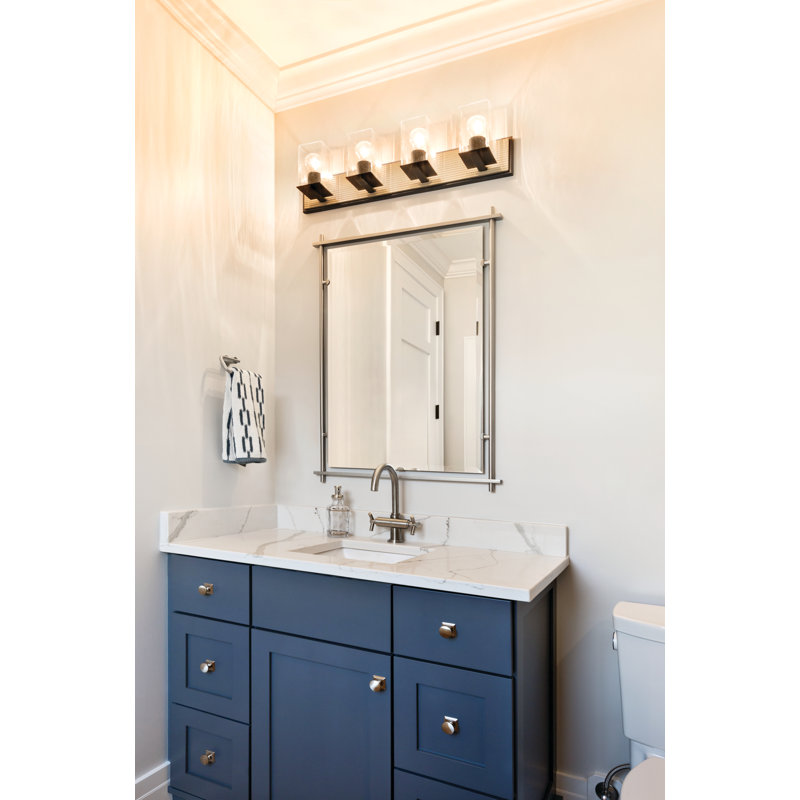 Miroir biseauté moderne et contemporain Rana, Nickel brossé