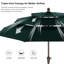 Parasol de marché à 3 niveaux en oléfine de 2,74 m (9 pi), avec inclinaison et levage à manivelle.-1392336066