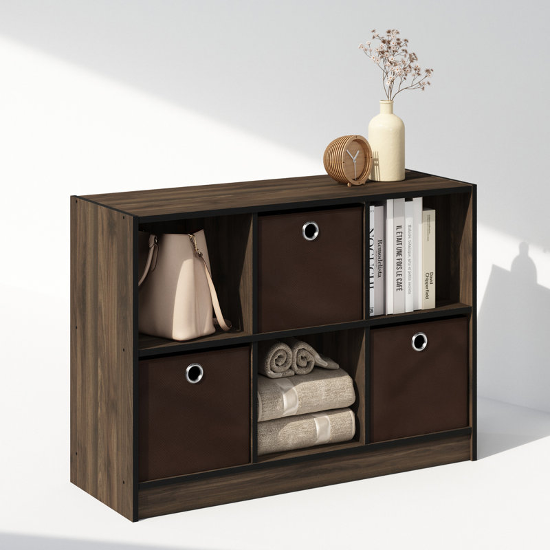 Étagère de rangement Furinno Cubic, Noyer Columbia / Brun foncé