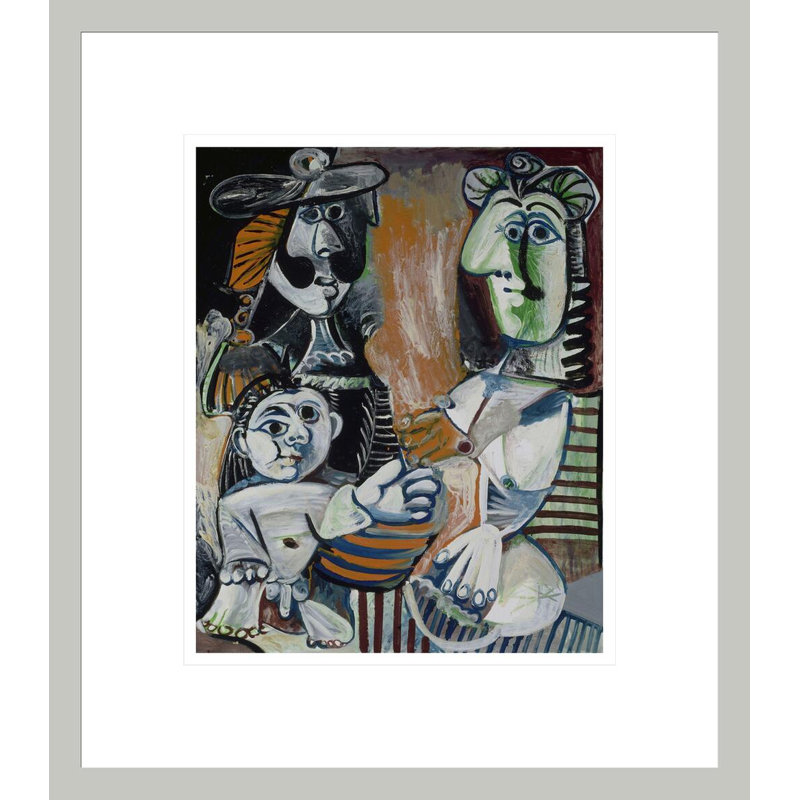 La famille par Pablo Picasso, impression giclée sur cadre, 15.69" H x 13.75" W