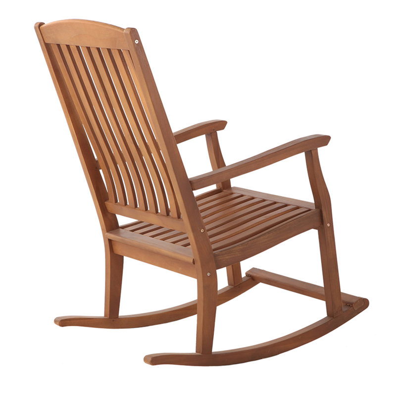 Chaise berçante d'extérieur en teck huilé Nordic Teak - Alivio, Oiled / Brown