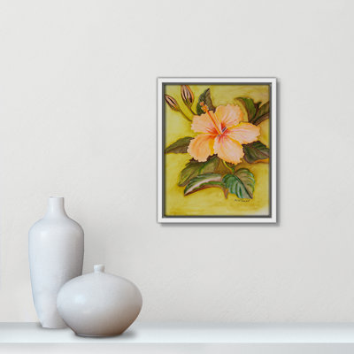 Rashebia Orange Hibiscus Print by Mike Ragan for