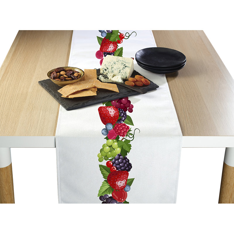 Yuliana Berries Border Table Runner, 72" L x 12" W