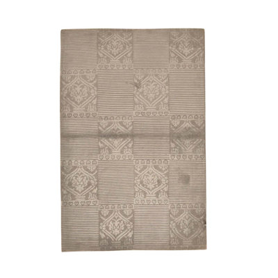 Striped Area Rug in Brown/Cream