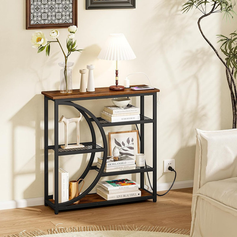 Entryway Table, Console Table With Charging Station, In...