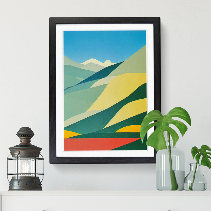 Spring Landscape View Vol.5 - Single Picture Frame Print, 64cm H x 46cm W x 2cm D, Black