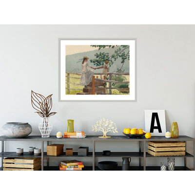 «On the Stile» par Winslow Homer, impression giclée sur cadre