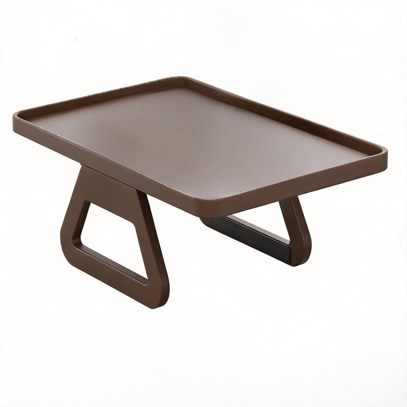 Rotating Couch Armrest Table, Adjustable Sofa Arm Clip Holder Tray, Large Foldable Stable Sofa Table With Reinforced Clamp, (Brown)