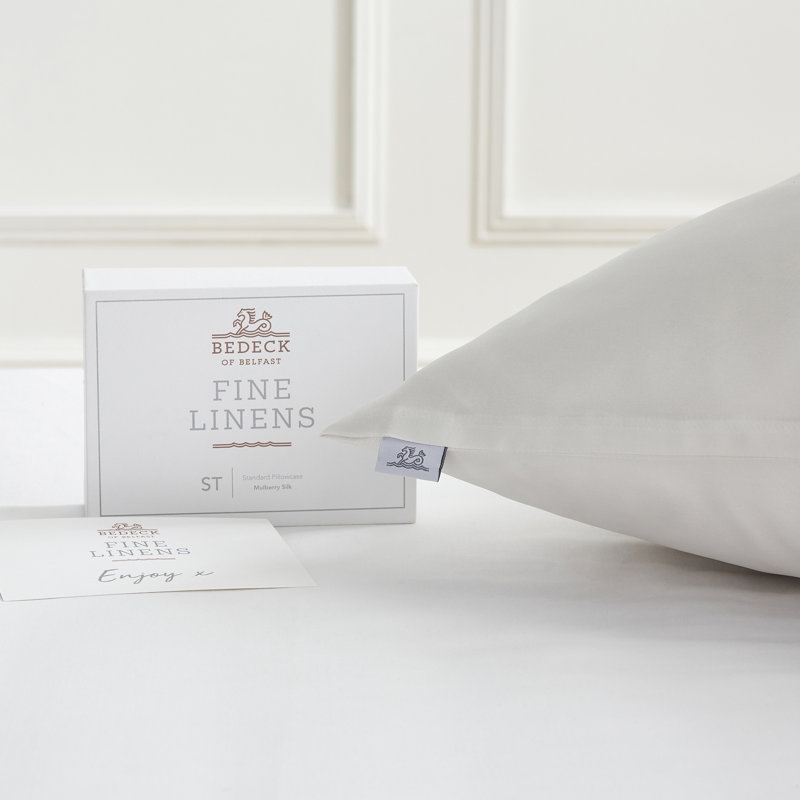100% Mulberry Silk Pillowcase, Beige