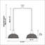 Luminaire suspendu décalé moderne 2 lumières Aurelius