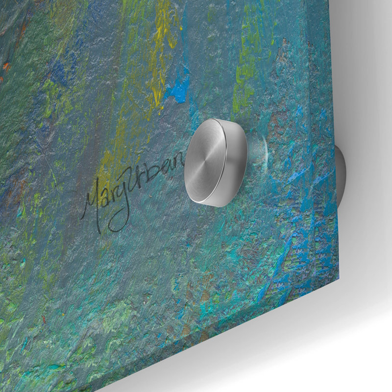 «Cookie Bean Green» par Mary Urban, art mural en verre acrylique, 16 po x 24 po, H 36 po x l 24 po x P 0,2 po