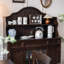 Buffet en bois massif brun 55,12 po