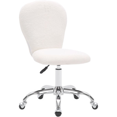 Chaise de bureau en fausse fourrure pour enfants