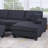 Slate Black Finish Contemporary Style 5Pc Sectional Set Left Arm Loveseat With Usb Port Corner Wedges Ottoman Armless Chairs Right Arm Loveseat With Chaise Primary Living Room-885976438