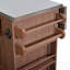 Îlot de cuisine extensible en bois massif pour l'extérieur, table de barbecue en acier inoxydable avec rangement-1112418183