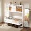 Lit escamotable simple avec station de charge et tiroir, blanc-130184360