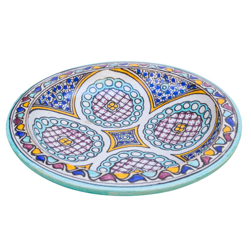 Afro-Moresque Handmade Ceramic Decorative Plate