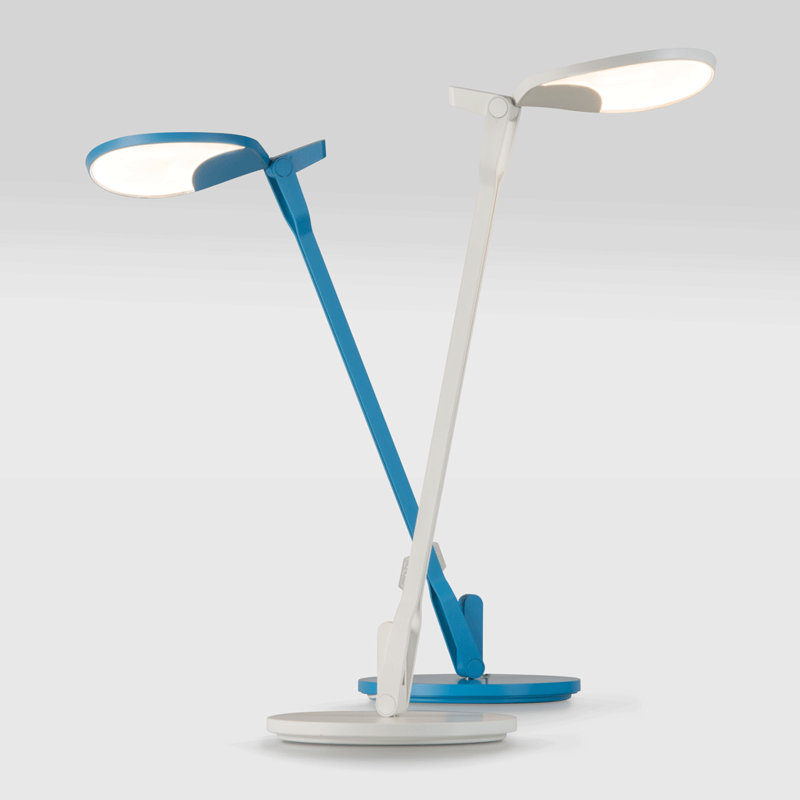 Adjustable Matte White LED Clip-On Desk Lamp with Touch Control