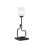 Lampe d'appoint Amarmula, avec ports USB, finition noir mat, verre marbré blanc 4 po