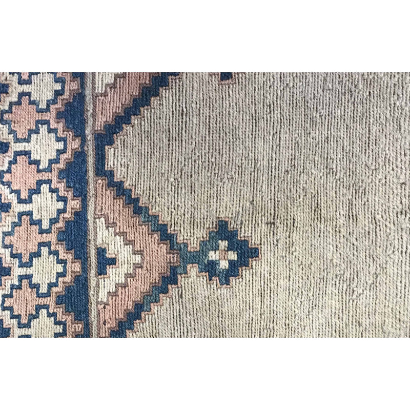 Hand-Knotted High-Quality Beige and Gray Area Rug