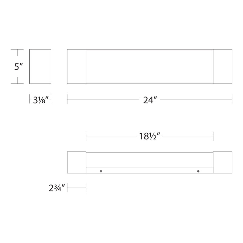 Hucksley 1 - Light LED Bath Bar, Brushed Nickel, 24" W