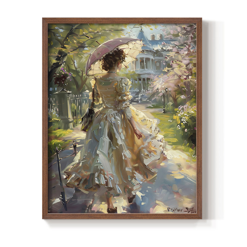 «WOMEN Series DCCLIX», reproduction encadrée - bois massif, H 15 po x l 12 po, Noyer