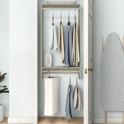 Grid 12'' - 25.125'' Closet System (Can Be Cut To Fit)
