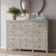 Commode 12 tiroirs 59 po avec poignées en métal, commode moderne pour chambre à coucher et salon-1337079368
