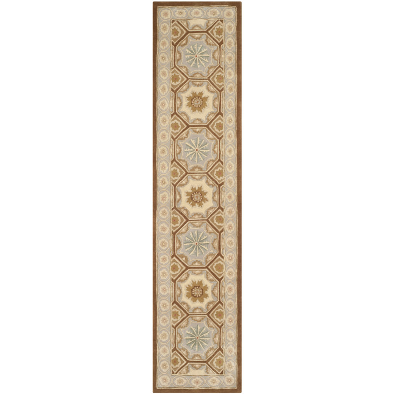 Naples Hand Tufted Wool Pile Floral Rug, Runner 2'3" x 12'