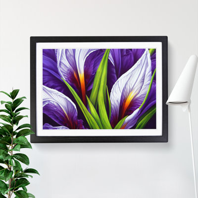 XH1022-6110X Modern Iris Flowers Vol.7 - Single Picture Frame Print