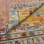 Zahara Hand Knotted Wool Area Rug in Saffron; Gold; Blue; Red-1612167310