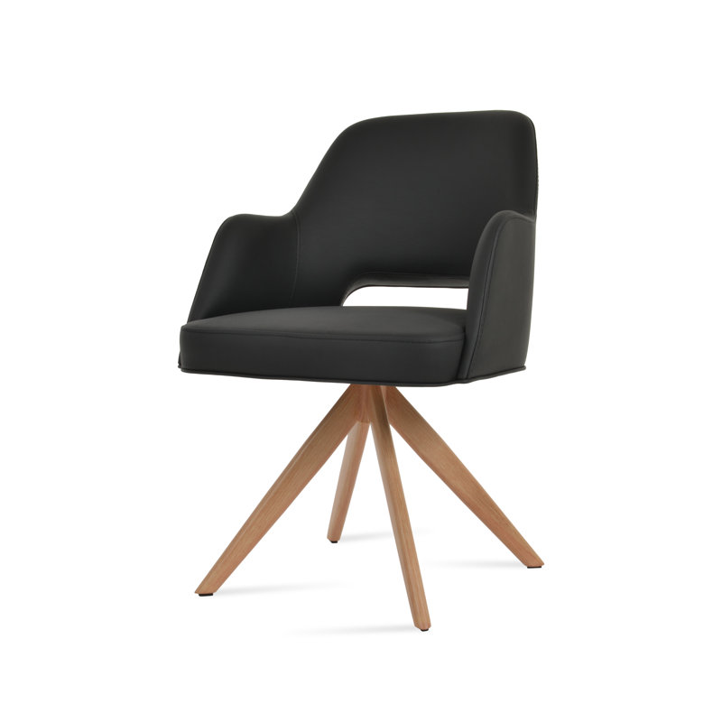 Fauteuil pivotant Marash Sword, Naturel, Noir, noir, noir, noir