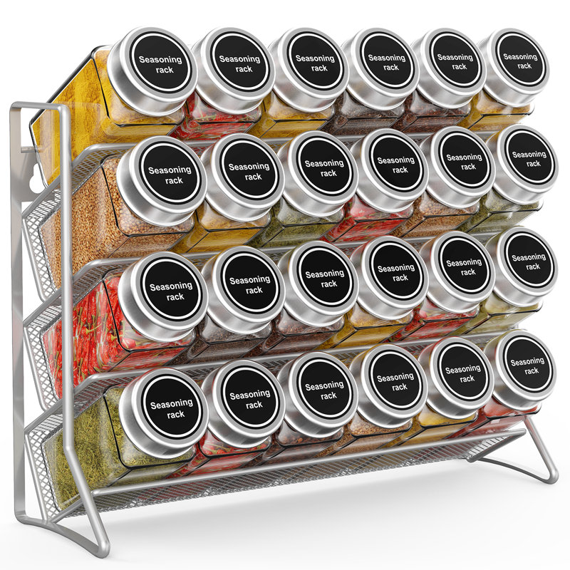 Support à épices 24 pots, Argent