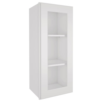 Armoire murale pré-assemblée en contreplaqué avec tablettes réglables en verre non incluse