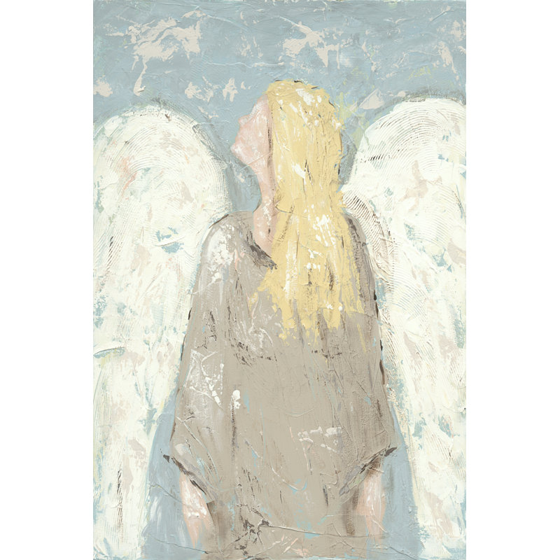 UA CH Angel Waiting by Jade Reynolds - Wrapped Canvas Painting, 46cm H x 30cm W x 3.8cm D